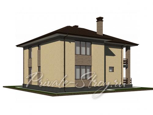 Загородный дом из кирпича - Проект Д-299К внешний вид 3
