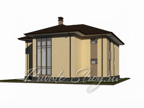 Загородный дом из кирпича - Проект Д-299К внешний вид 2