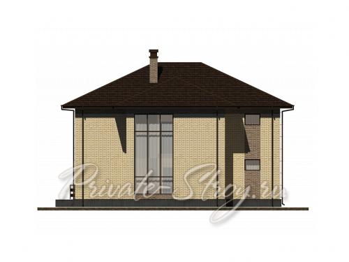 Загородный дом из кирпича - Проект Д-299К фасад 4