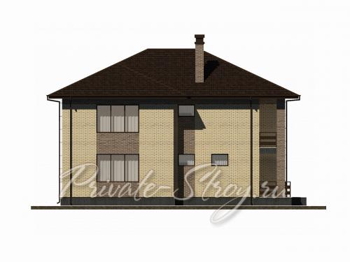 Загородный дом из кирпича - Проект Д-299К фасад 2